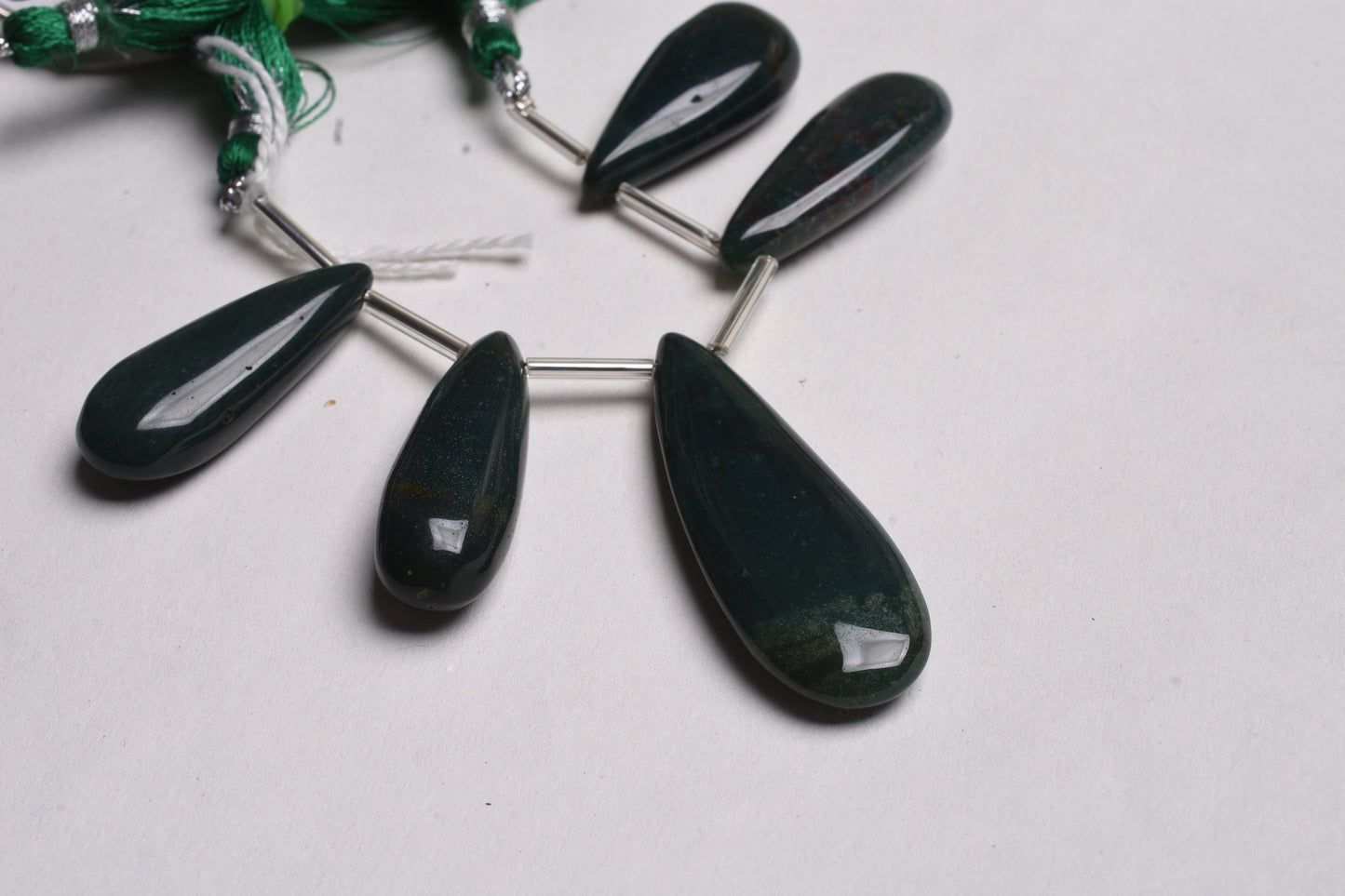 Green Agate Fancy Long Pears Shape Gemstone Beads, Deep Green Agate Beads, Agate Smooth Teardrop Side Drill Gemstone Bead Jewelry Handicraft