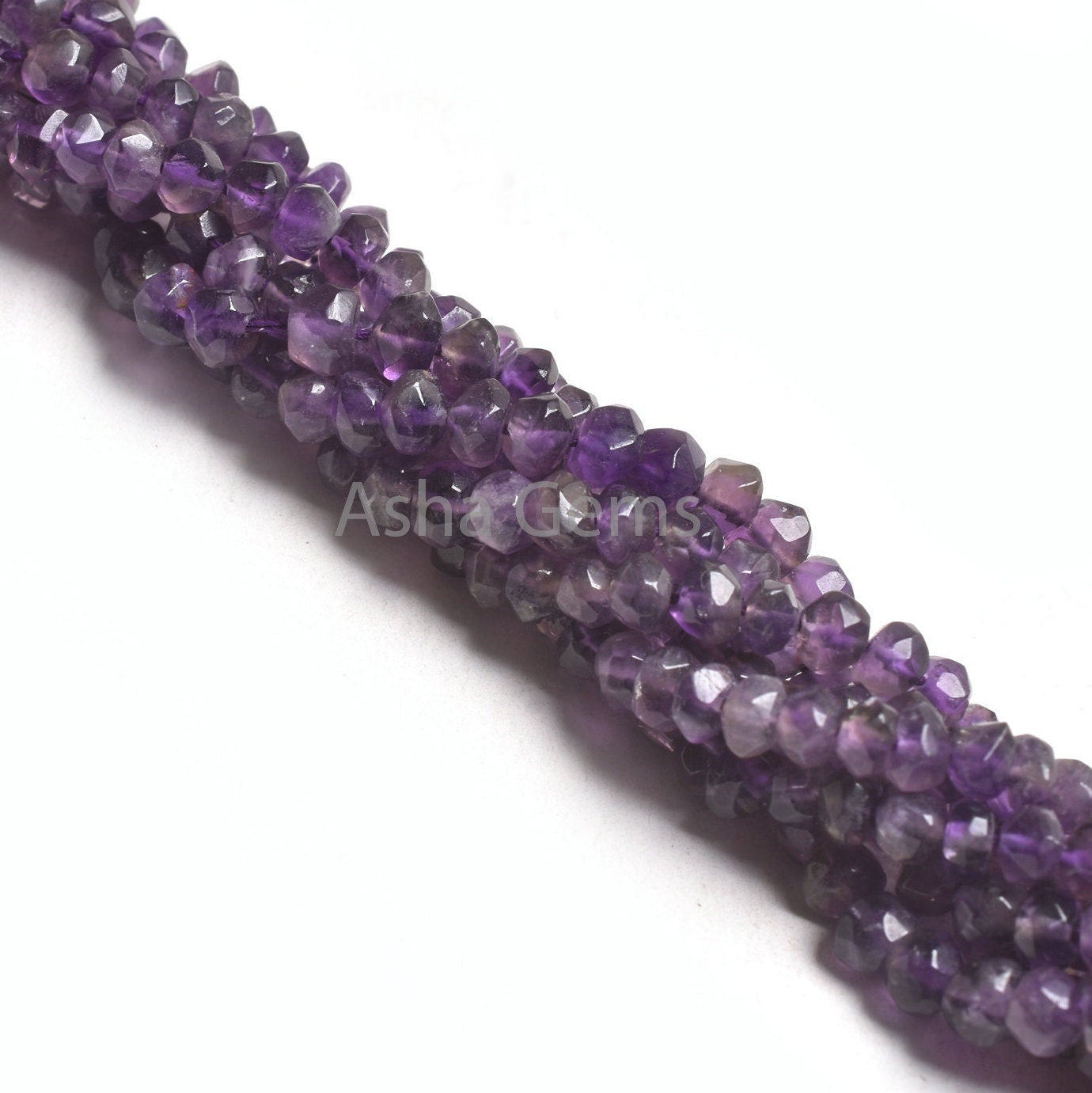 13 inch Natural African Amethyst Rondelle Shape Faceted Gemstone Beads,Purple Amethyst Hand Cut Beads,4, 4.50mm Amethyst Beads Gemstone SALE
