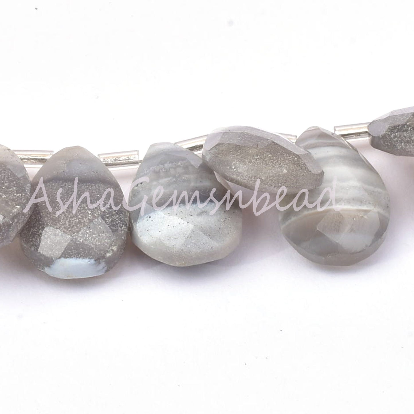 Grey Banded Agate Faceted Pear Shape Beads ,Boulder Agate Teardrop Gemstone Bead Faceted Briolette, Agate Beads Fancy Jewelry Craft Jewelry