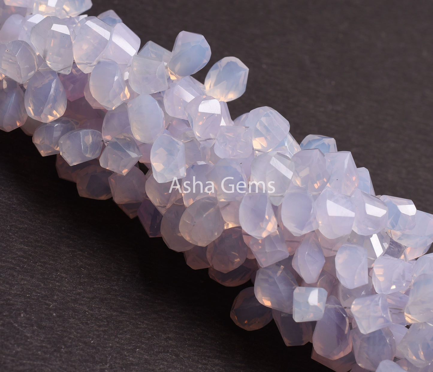 Lavender Quartz Fancy Twisted Drop Beads,8"Strand Purple Lavender Quartz Faceted Teardrop Gemstone Briolette Bead, Lavender Quartz Bead SALE