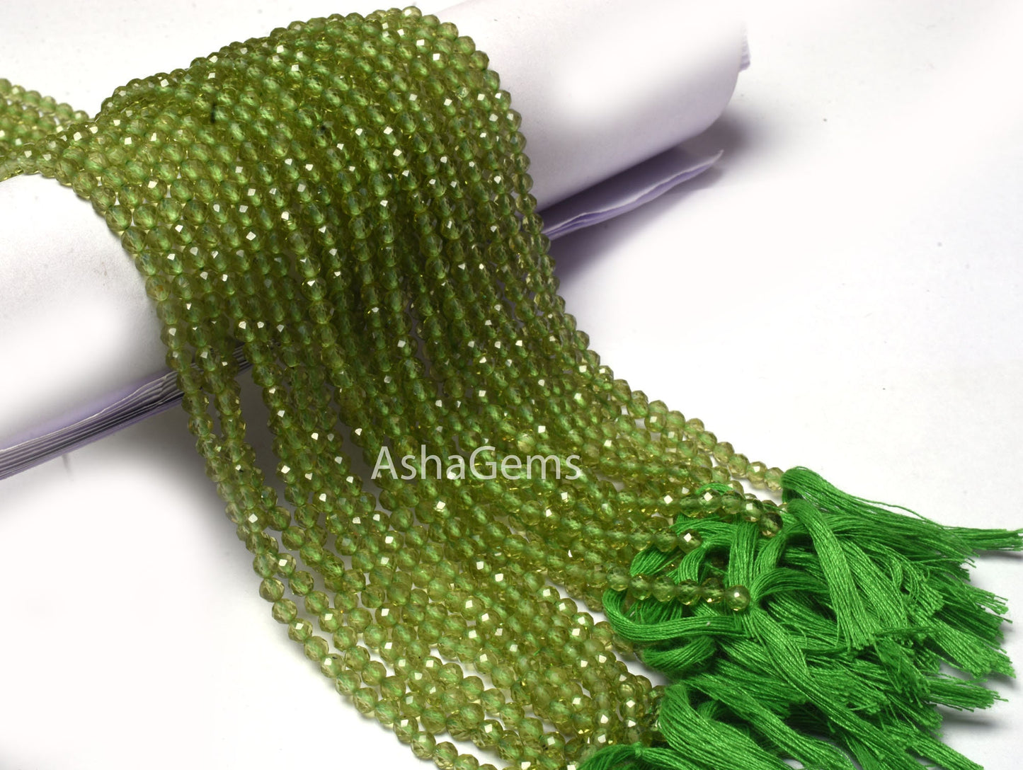 Beautiful Green Peridot Faceted Round Beads,3.5 mm Natural Peridot Round Ball Gemstone Beads, Peridot beads Micro Faceted machine Cut Beads