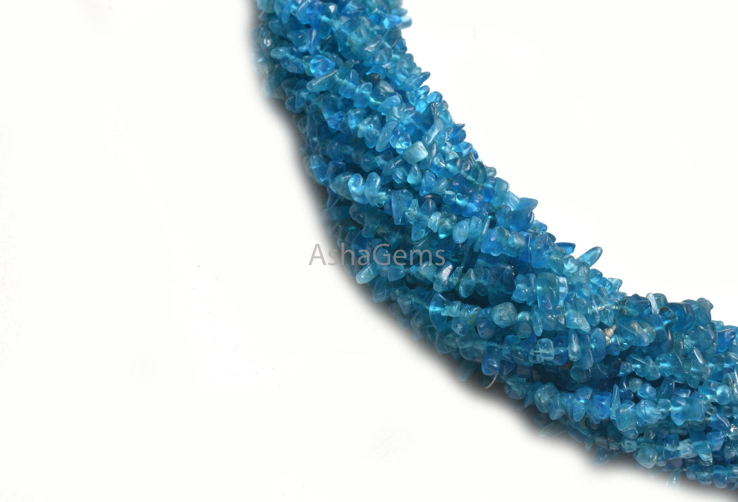 Fine Quality Neon Apatite Uncut Chips Beads,34" Natural Blue Apatite Raw Rough Smooth Nugget Tiny Chip Beads, AAA Apatite Chip Beads Jewelry