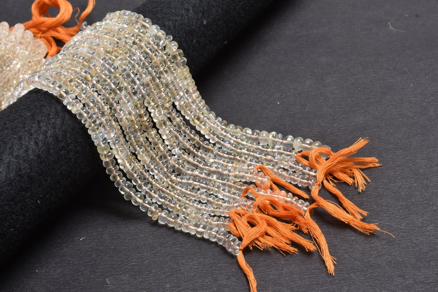 Light Yellow Citrine Smooth Handmade Rondelle Beads,12"Strand Natural Citrine Bead Gemstone Citrine Uneven Roundelle Bead Jewelry Craft SALE
