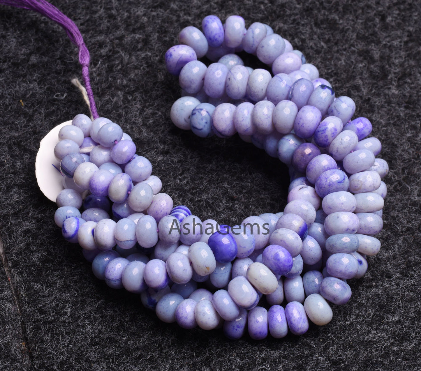 Shaded Blue Opal Smooth Rondelle Shape Beads, Beautiful Blue Opal Plain Gemstone Beads,8-11 mm Handmade Opal Bead Jewelry Making Sale