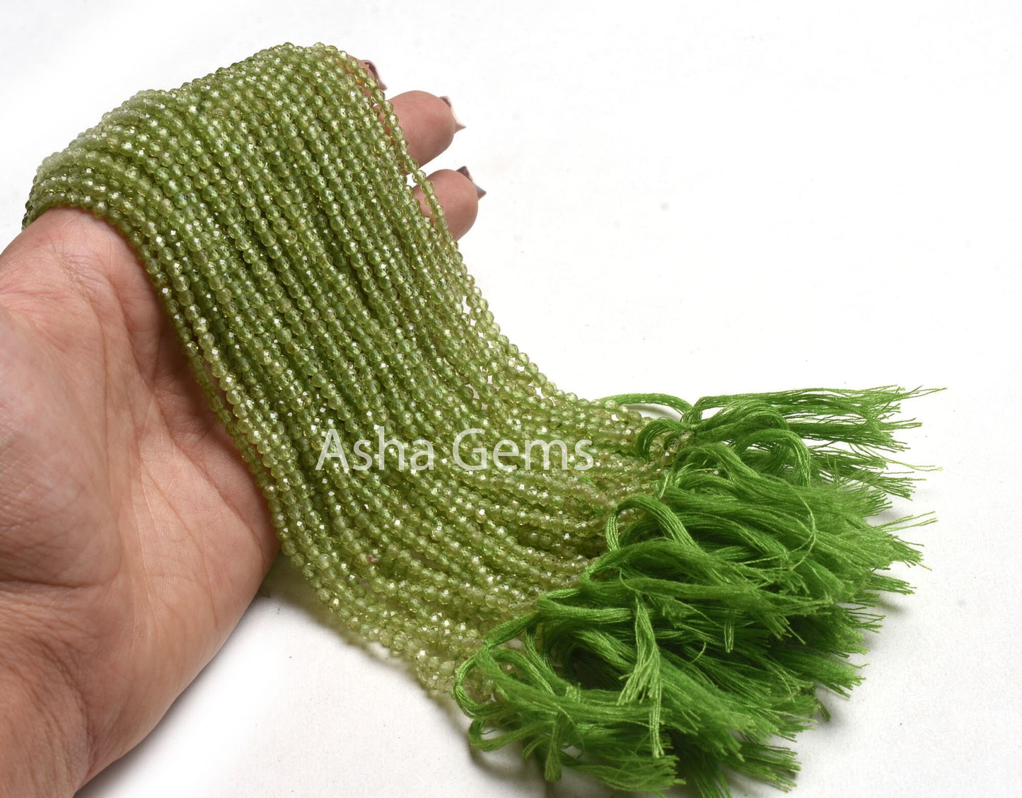 3 mm Natural Peridot Faceted Rondelle Beads, Green Peridot Machine Cut Micro Faceted Beads AAA Peridot Beads Center Drill Gemstone Bead SALE