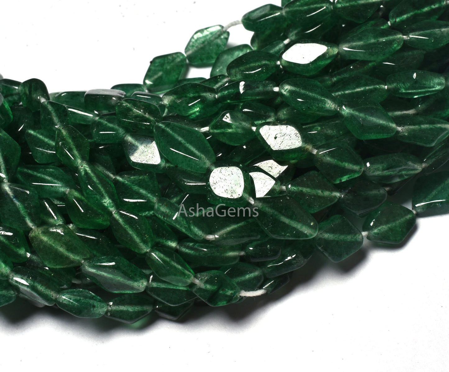 Natural Green Mica Rhombus Shape Beads,13" Strand Mica Margaj Beads, Green Mica Handmade Fancy Shape Gemstone Beads For Jewelry Making Craft