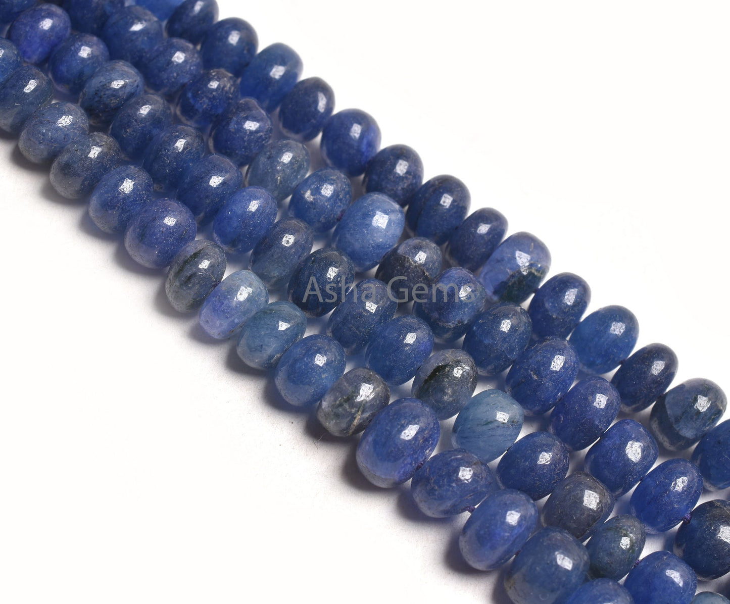 Fine Blue Tanzanite Smooth Gemstone Loose Beads, Tanzanite Plain Handmade Rondelle Shape Beads TZ, Tanzanite Beads For Jewelry Making Craft