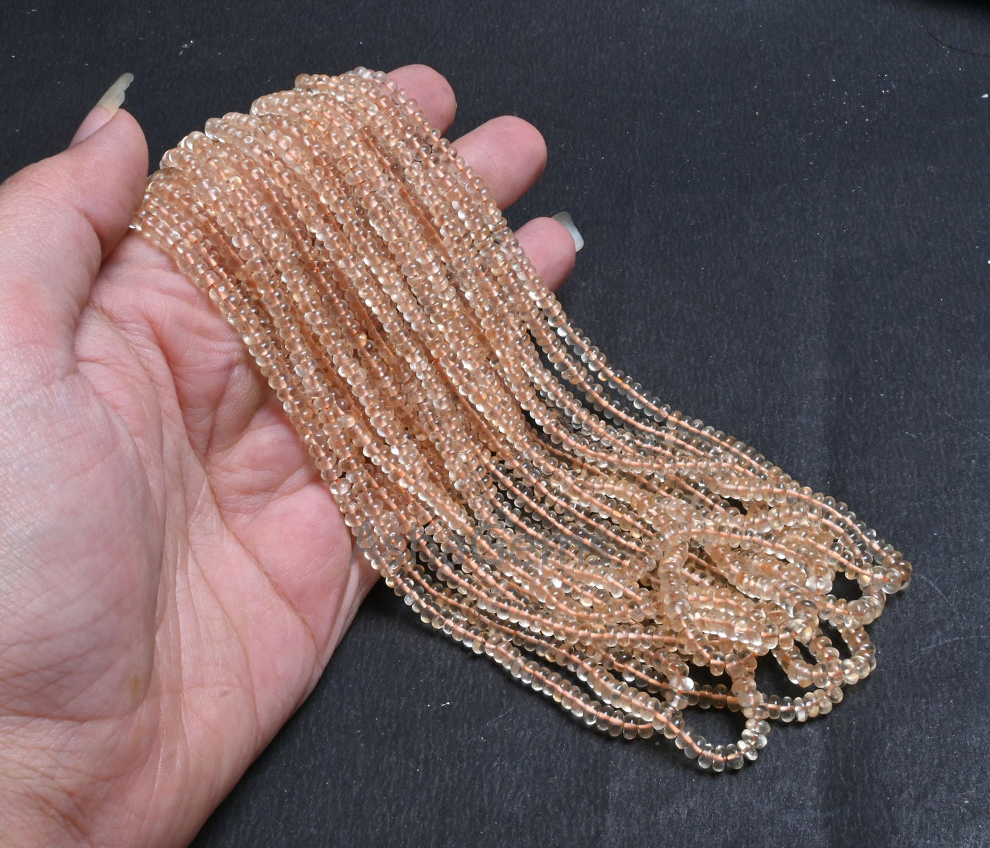 Fine Quality Citrine Quartz Smooth Rondelle Gemstone Loose Beads, Natural Yellow Citrine Plain Handmade Citrine Tiny Bead Jewelry Craft SALE (AG 12291)