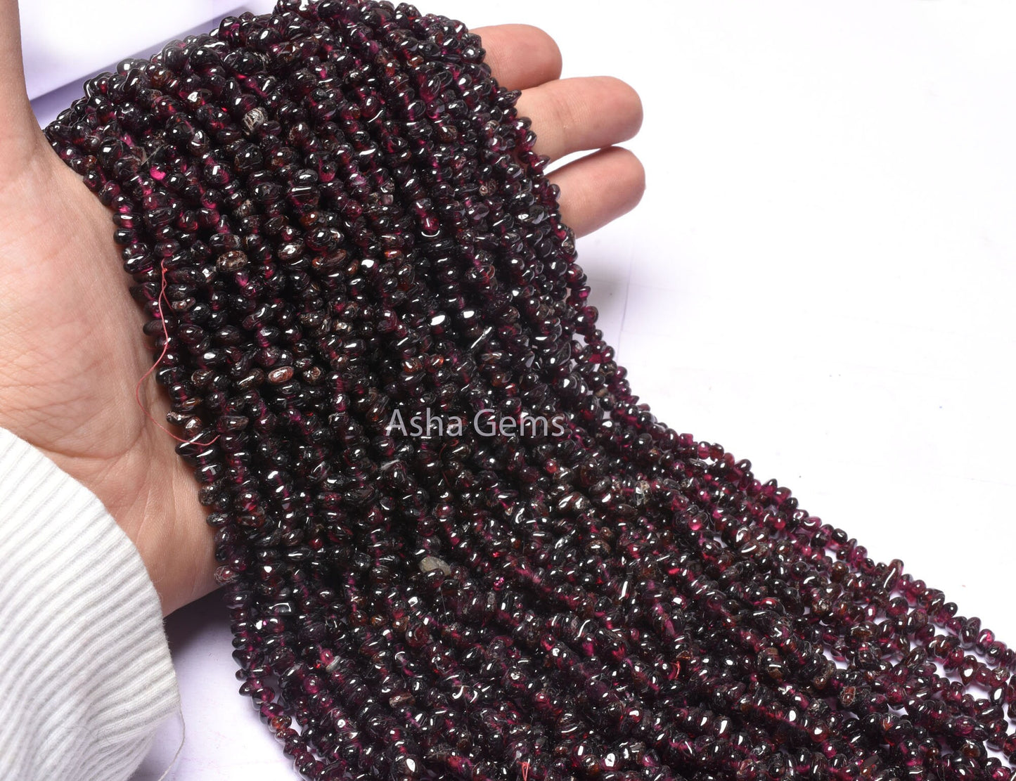 34 Inch Strand Natural Garnet Gemstone Uncut Chips Raw Nuggets Smooth Beads,Fine Quality Hyderabadi Garnet Chips Garnet Bead Uncut Chip SALE