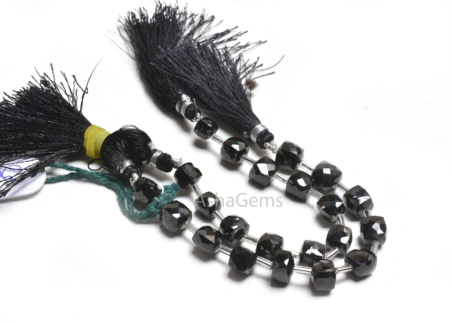 AAA Quality Black Spinel Faceted 3D Cube Box Beads, Natural Black Spinel Cube Gemstone Loose Beads,5" Black Spinel Beads Jewelry Crafts SALE
