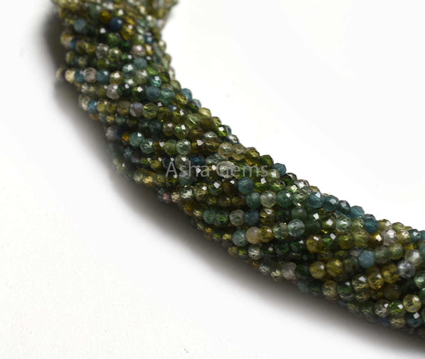 Beautiful Green Tourmaline Micro Cut Faceted Beads,2 mm Natural Tourmaline Machine Cut Rondelle Gemstone Beads, Shaded Green Tourmaline Bead