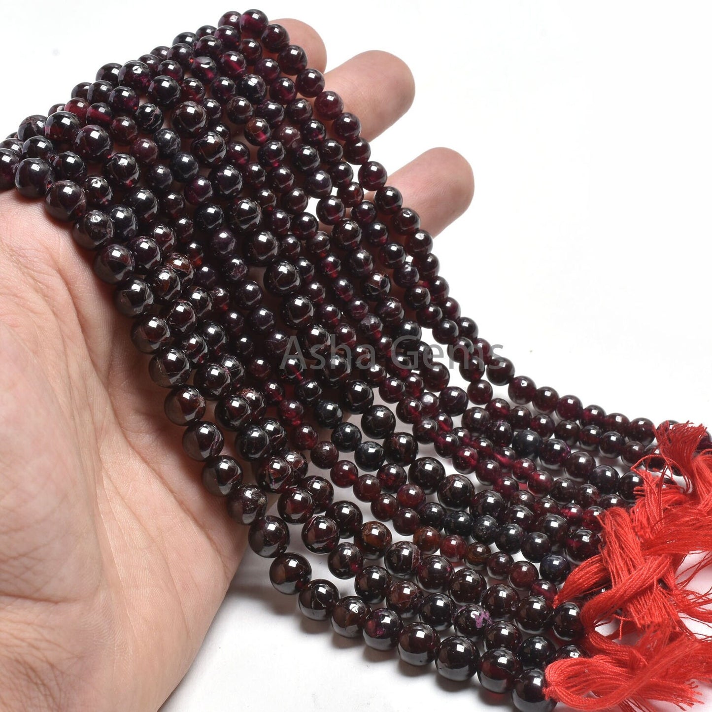 Natural Red Garnet Smooth Round Shape Gemstone Beads, Fine Garnet Beads, Garnet Plain Handmade Round Ball Beads For Necklace Jewelry Making