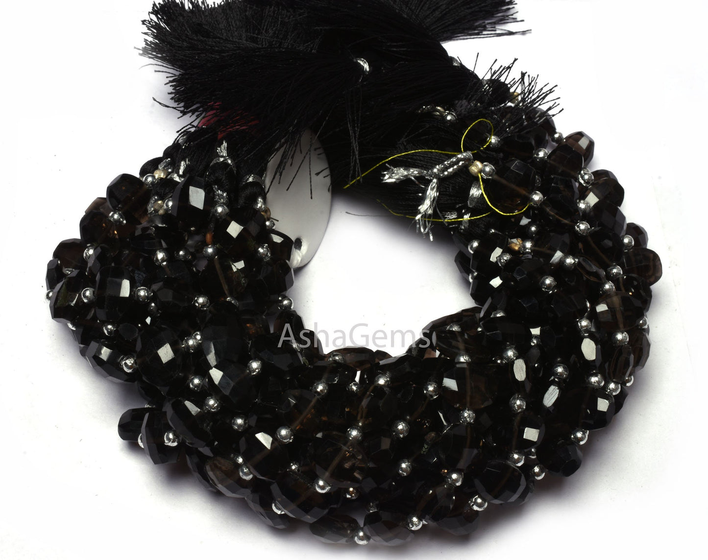 Beautiful Smoky Fancy Oval Shape Faceted Gemstone Beads,10" Strand AAA Smoky Quartz Step Cut Briolette Beads Smoky Beads For Jewelry Makings