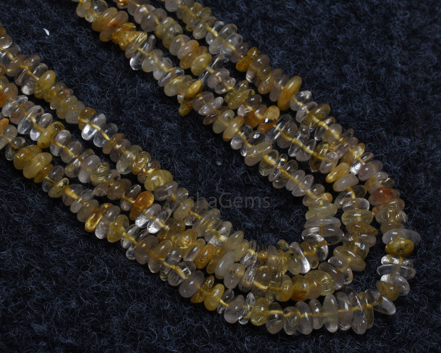 Beautiful Golden Rutile Smooth Uncut Chip Beads, Natural Rutile Uneven Rough Polish Gemstone Beads Uncut Chip Fine Yellow rutile Bead SALE