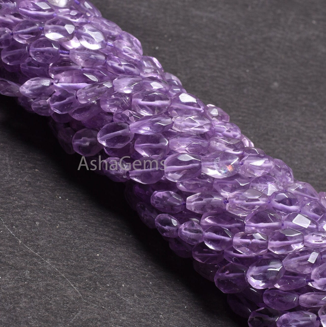 Fine Pink Amethyst Faceted Oval Gemstone Beads,12" Strand amethyst Beads Faceted Oval Briolette Straight Drill Gemstone Beads Jewelry Crafts
