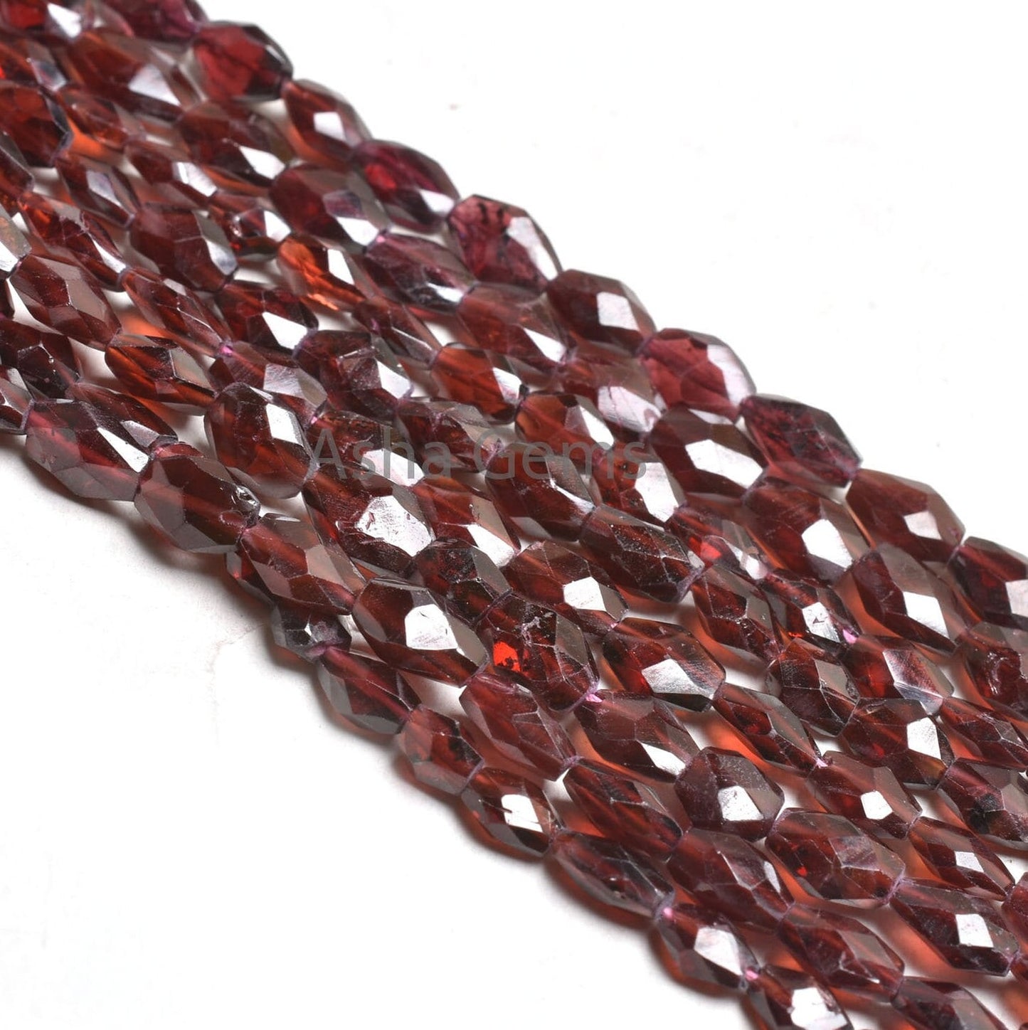 Beautiful Garnet Indian Cut Oval Briolette Beads, Natural Red Garnet Faceted Oval Straight Drill Gemstone Bead, Garnet Beads Jewelry Crafts