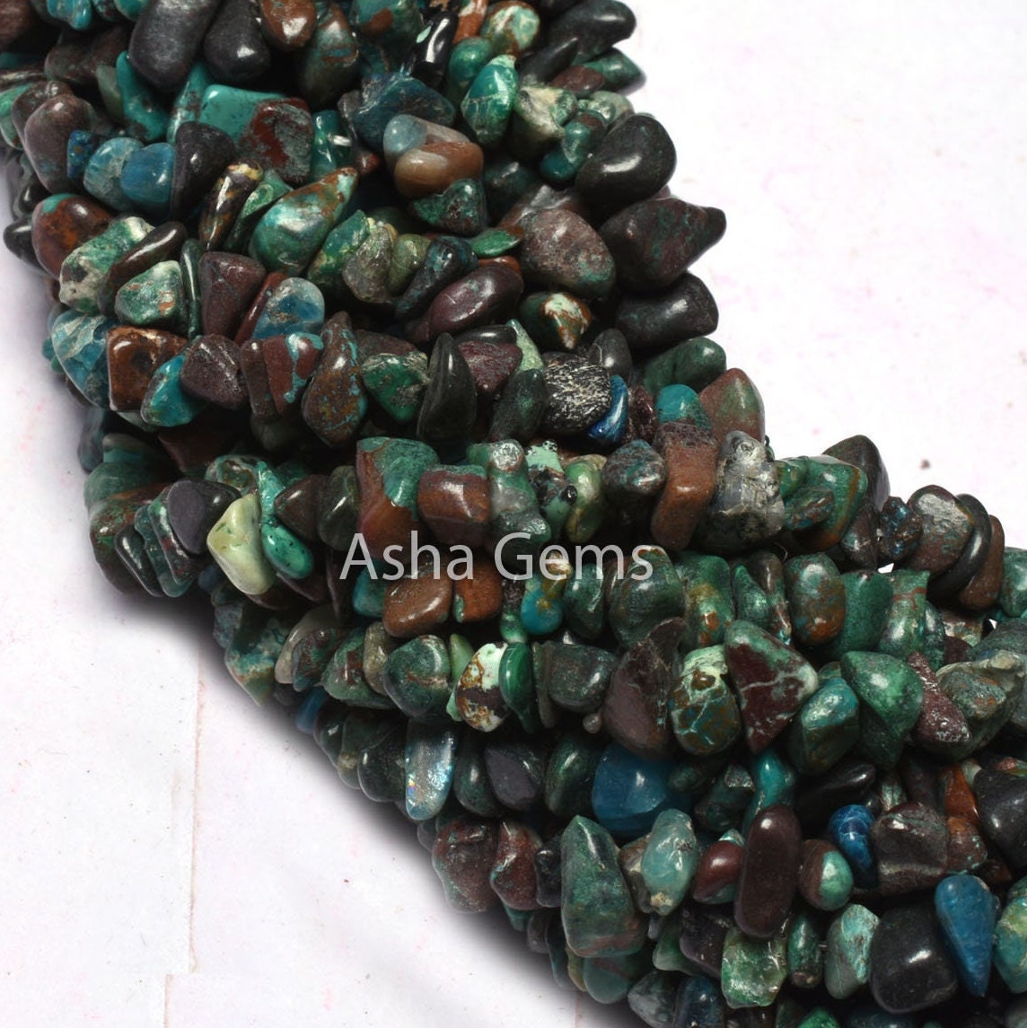 Natural Chrysocolla Uncut Chips Gemstone Beads.34"Strand Fine Quality blue Chrysocolla Raw Rough Smooth Bead Jewelry Making SALE Chrysocolla