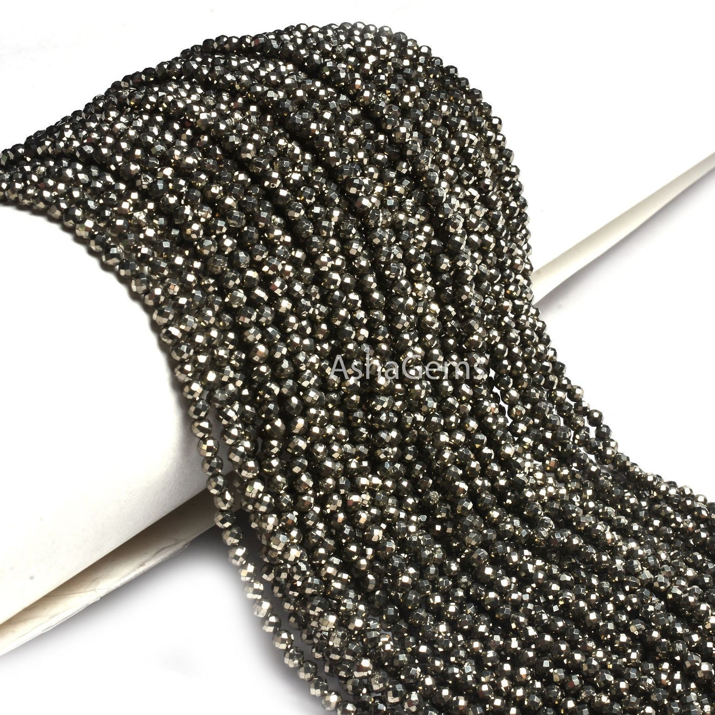 Beautiful Natural Pyrite Micro Cut Rondelle Faceted Gemstone Beads 3 mm AAA Quality Copper Pyrite machine Cut Rondelle Beads Crafts Jewelry
