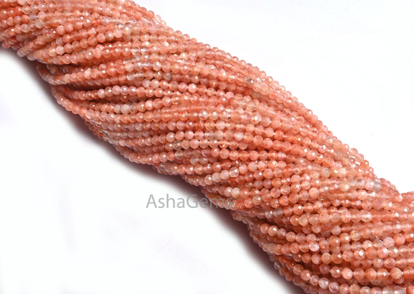 AAA Quality Natural Sunstone Micro Cut Gemstone Beads,3.5 mm Shaded Sunstone Machine Cut Rondelle Sunstone Beads Jewelry Making Crafts SALE