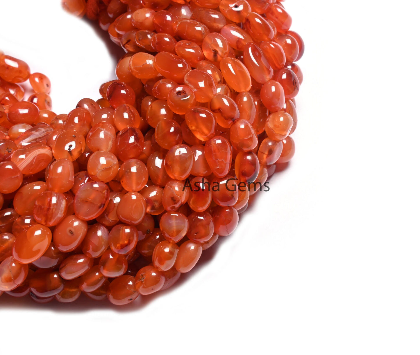 Fine Carnelian Smooth Nugget Shape Handmade Beads, Beautiful Carnelian Beads, Natural Carnelian Loose Gemstone Pebble Uneven Beads Jewelry (AG 22259)
