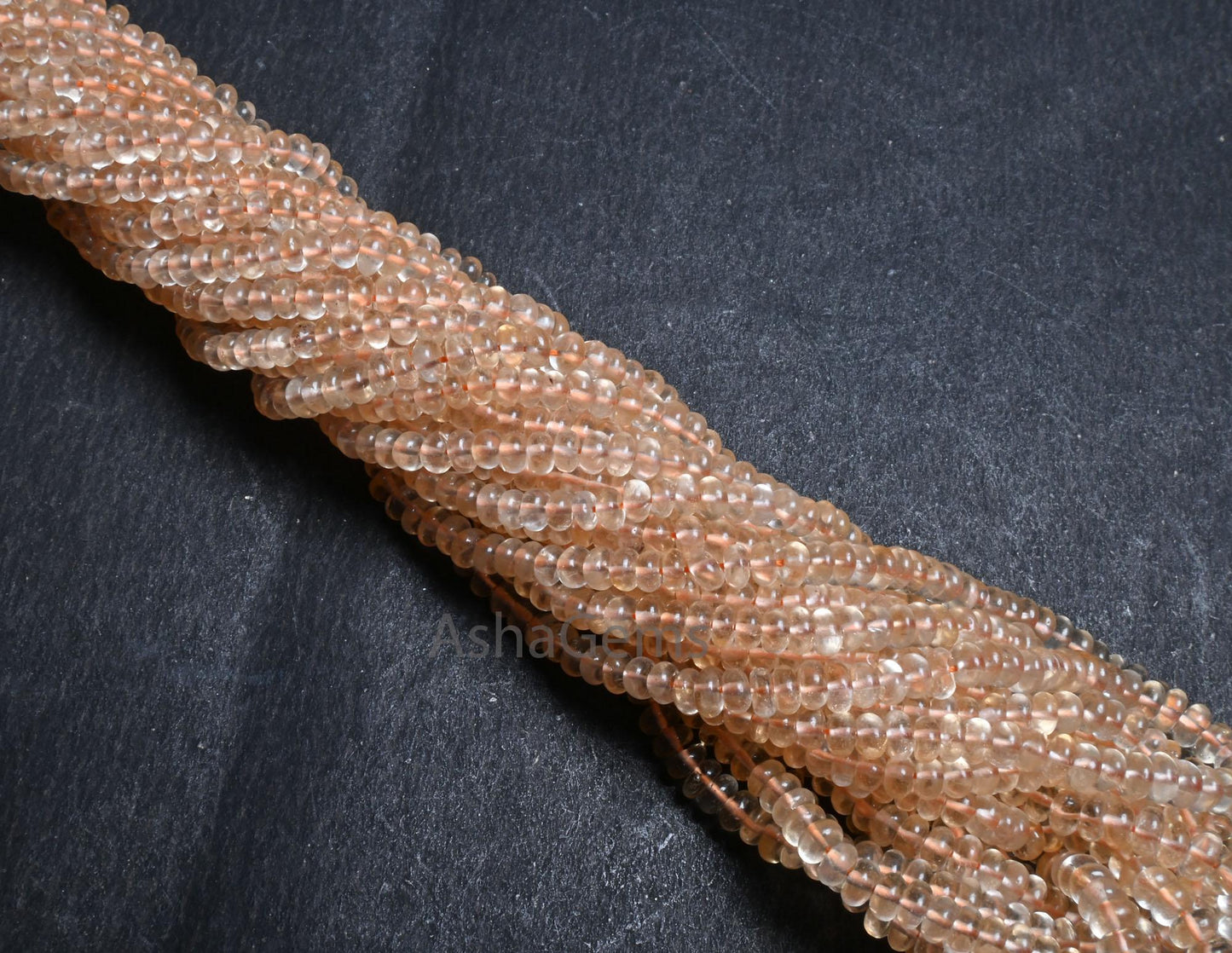 Fine Quality Citrine Quartz Smooth Rondelle Gemstone Loose Beads, Natural Yellow Citrine Plain Handmade Citrine Tiny Bead Jewelry Craft SALE (AG 12291)