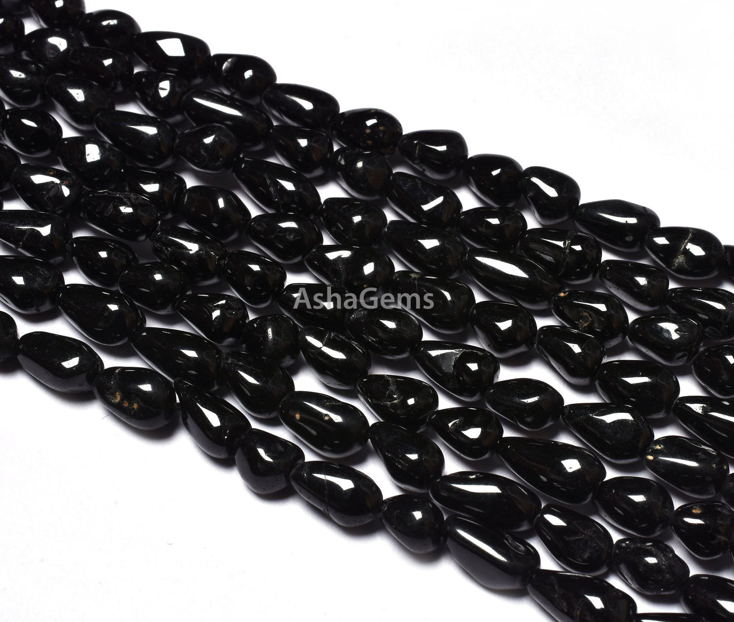 Natural Black Spinal Drops Shape Beads Black Spinal Smooth Teardrops Beads, Black Spinal Drops Beads, Briolette Beads For Jewelry Craft SALE