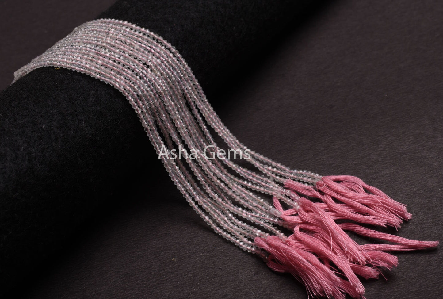 2.25 mm Natural Morganite Faceted Rondelle Beads, AAA Pink Aquamarine Beads Machine Cut Real Morganite Micro Cut Gemstone Bead Jewelry Craft