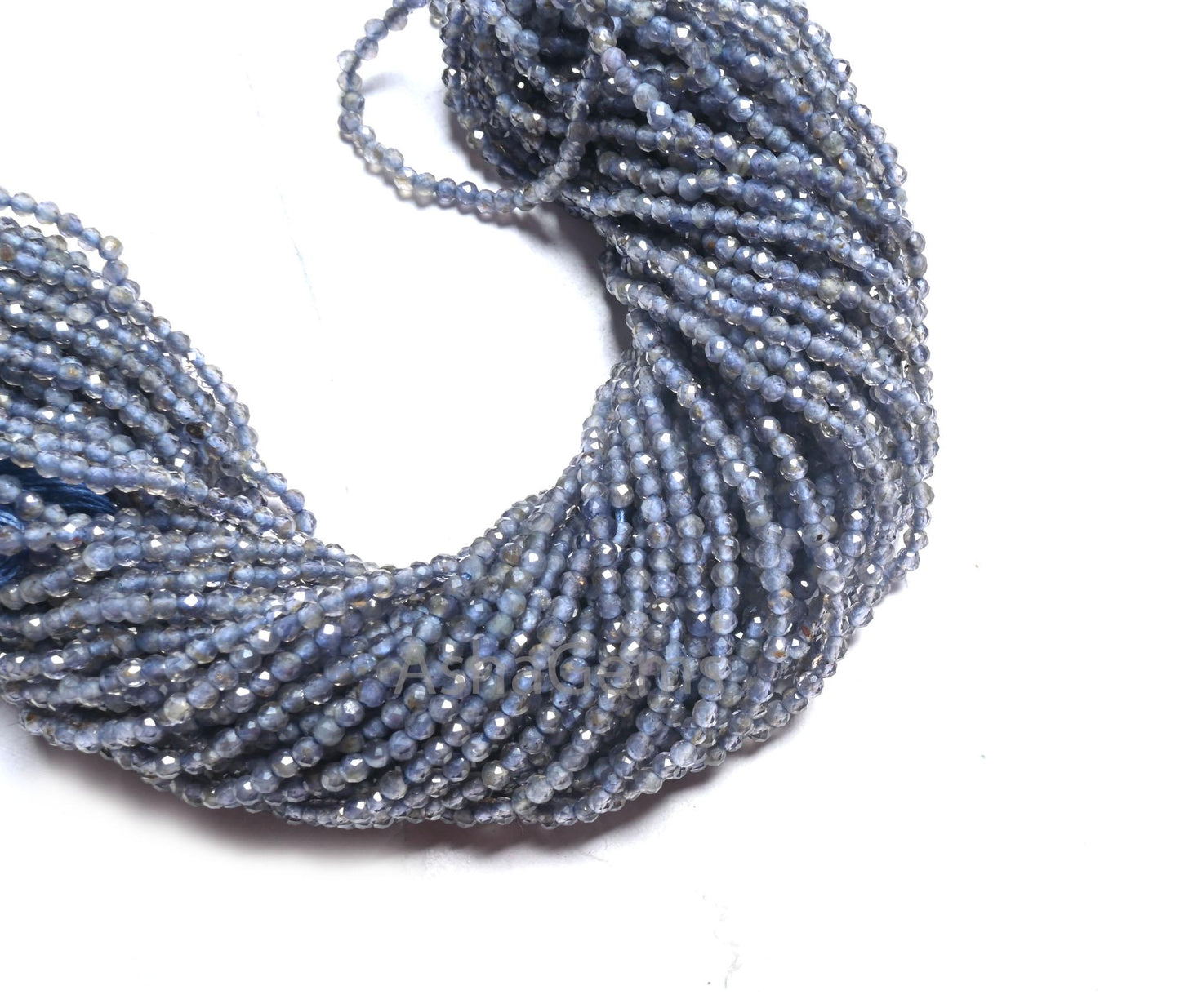 2mm Natural Iolite Tiny Rondelle Faceted Machine Cut Beads,12.5" Blue Iolite Micro Cut Gemstone Loose Iolite Bead Jewelry making Craft SALE