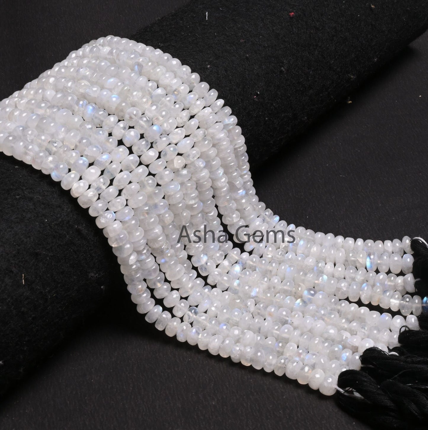 Natural Flash rainbow moonstone Smooth rondelle Shape beads,13"Strand Blue fire Rainbow Plain Handmade gemstone bead White rainbow Bead SALE