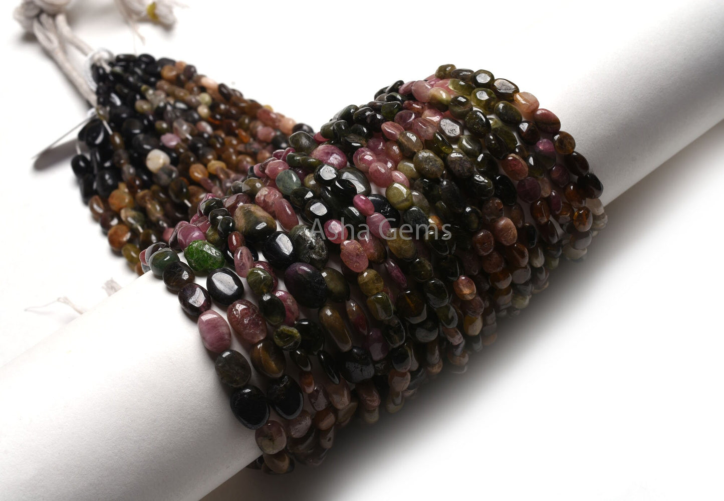 13" Strand Natural Multi Tourmaline Smooth Oval Shape Gemstone beads, Shaded Tourmaline Plain handmade Oval Bead Tourmaline Handicraft SALE