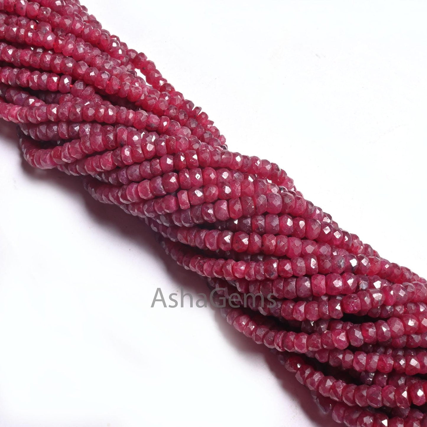 Beautiful Red Ruby Faceted Indian Cut Beads, Fine Ruby Corundum Faceted rondelle Shape Gemstone Ruby Handmade Beads Necklace making Jewelry