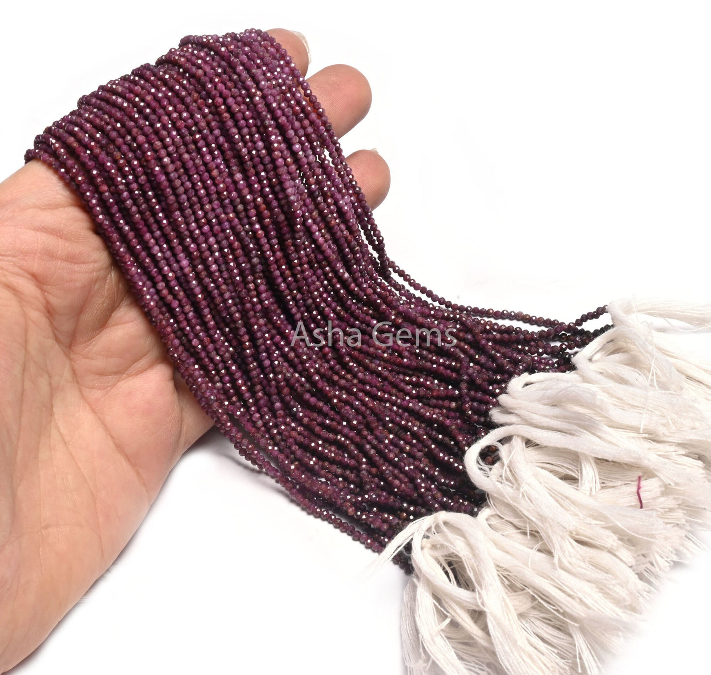 Genuine Red Ruby Micro Cut Faceted Rondelle Shape Tiny Beads,2 mm Shaded Red Ruby machine Cut Gemstone Beads,Fine Ruby Beads Jewelry Crafts