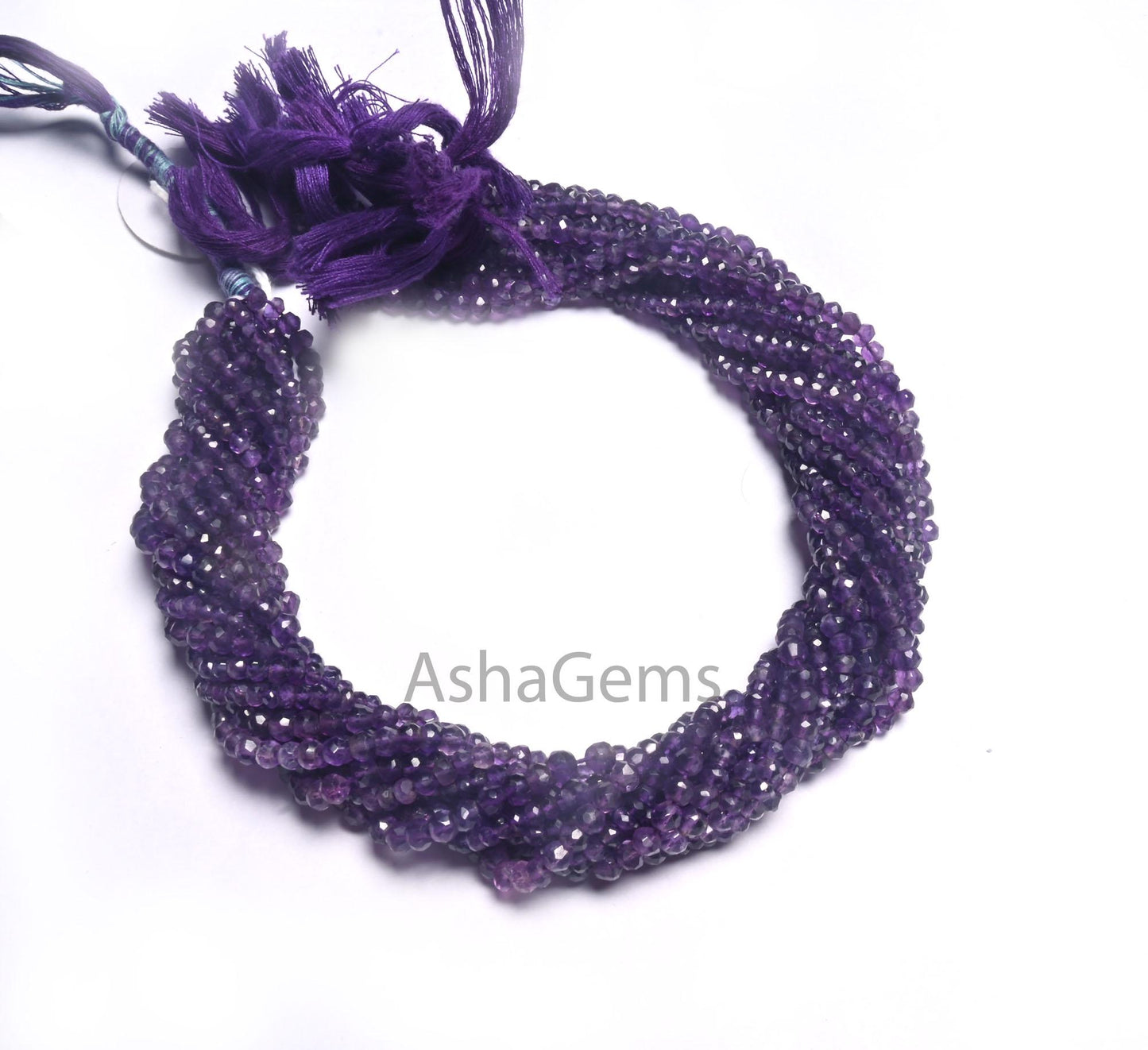Fine Quality African Amethyst Faceted Rondelle Shape Beads,13"Natural Purple Amethyst Indian Machine Cut Gemstone Amethyst Bead Jewelry SALE