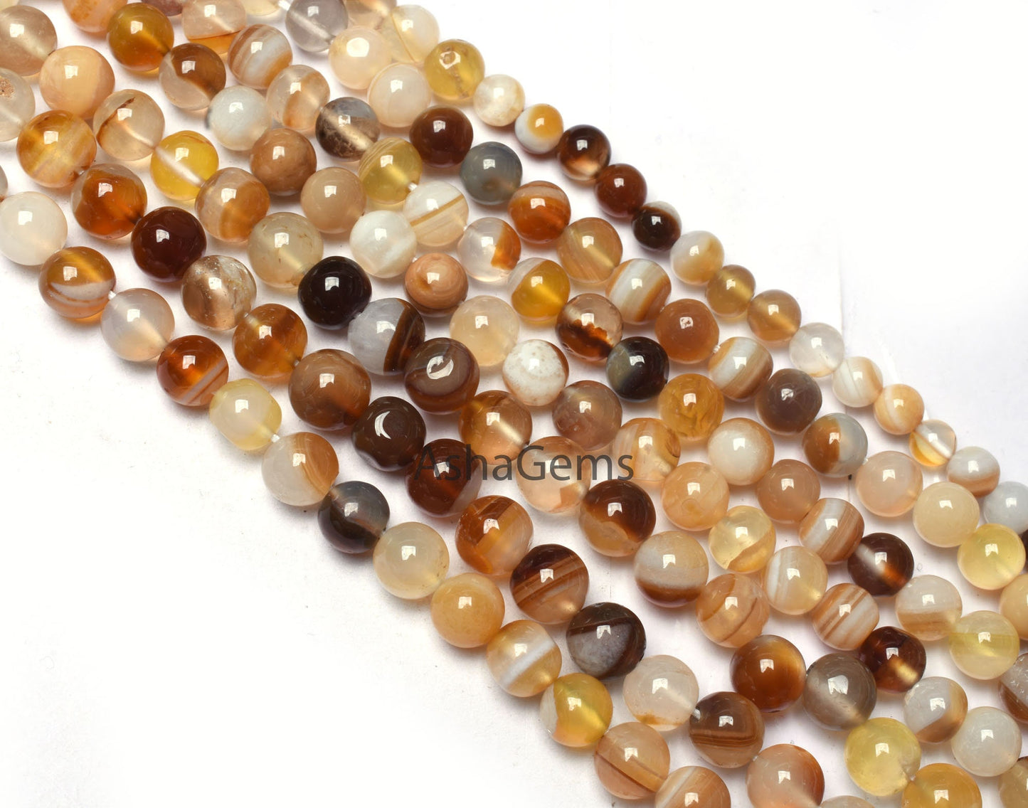 Chalcedony Smooth Round Shape Gemstone Beads,13" Strand Shaded Brown Chalcedony Plain Round Ball Beads, Chalcedony Beads Jewelry Craft SALE