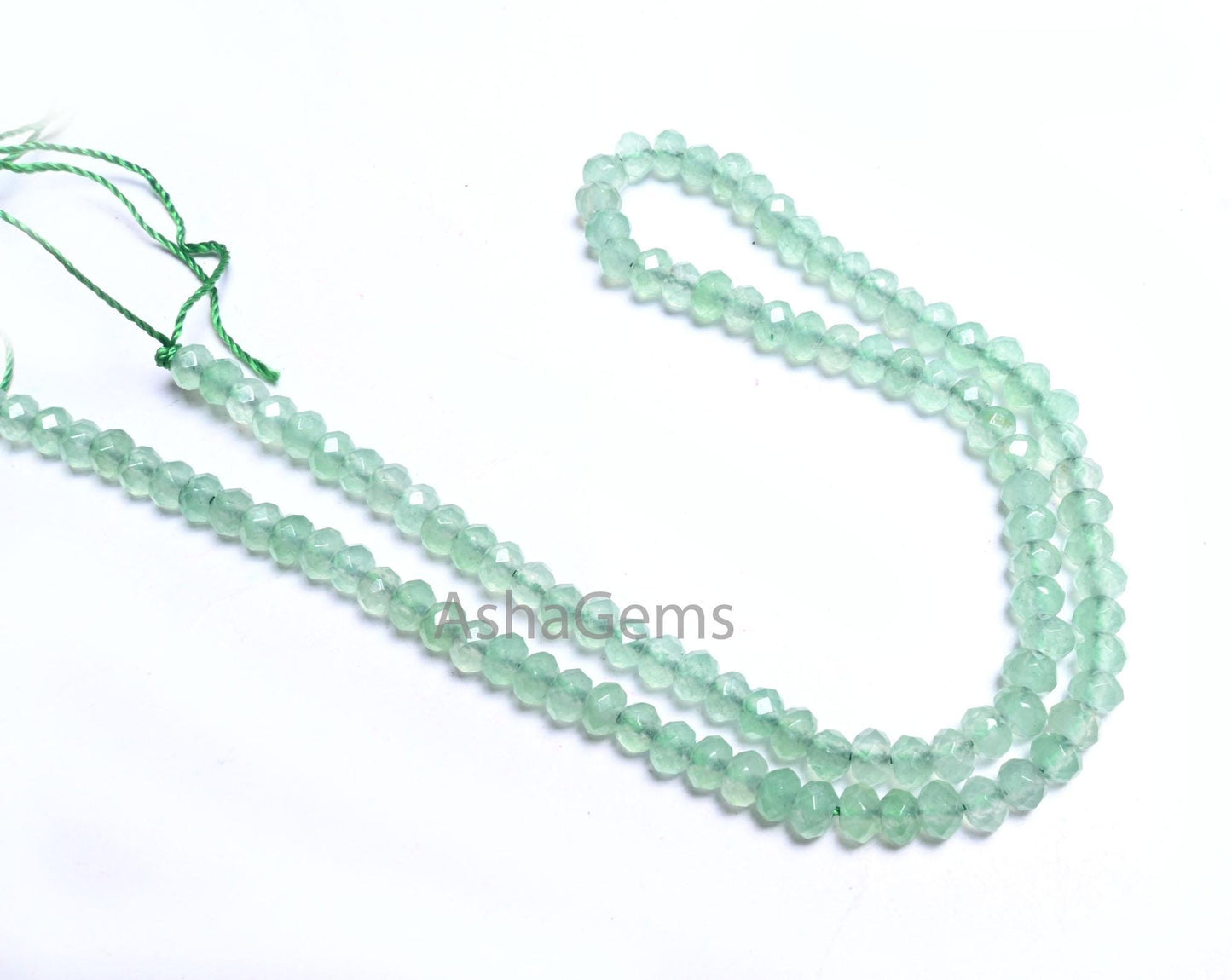 4.5 mm Beautiful Light Green Jade Quartz Faceted Gemstone Beads, Fine Green Jade Machine Cut Rondelle Beads, Jade Beads Jewelry Crafts SALE