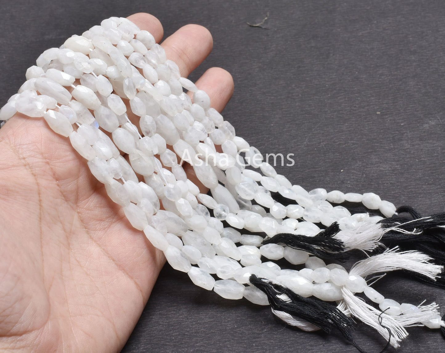 Natural Fire Rainbow Moonstone handmade Indian Cut Oval Beads,13"Strand white rainbow Faceted Oval Gemstone Straight Drill Bead Jewelry SALE