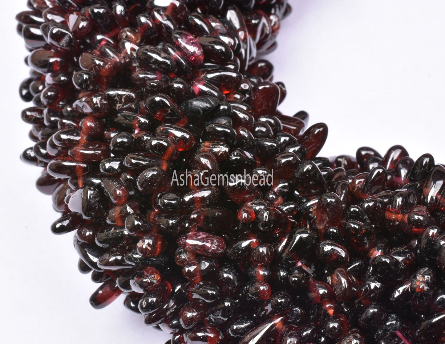 Natural Red Garnet Handmade Smooth Drop Tiny Gemstone Beads,13"Garnet Uneven Teardrop Bead, Garnet Side Drill Bead Jewelry Making Craft SALE