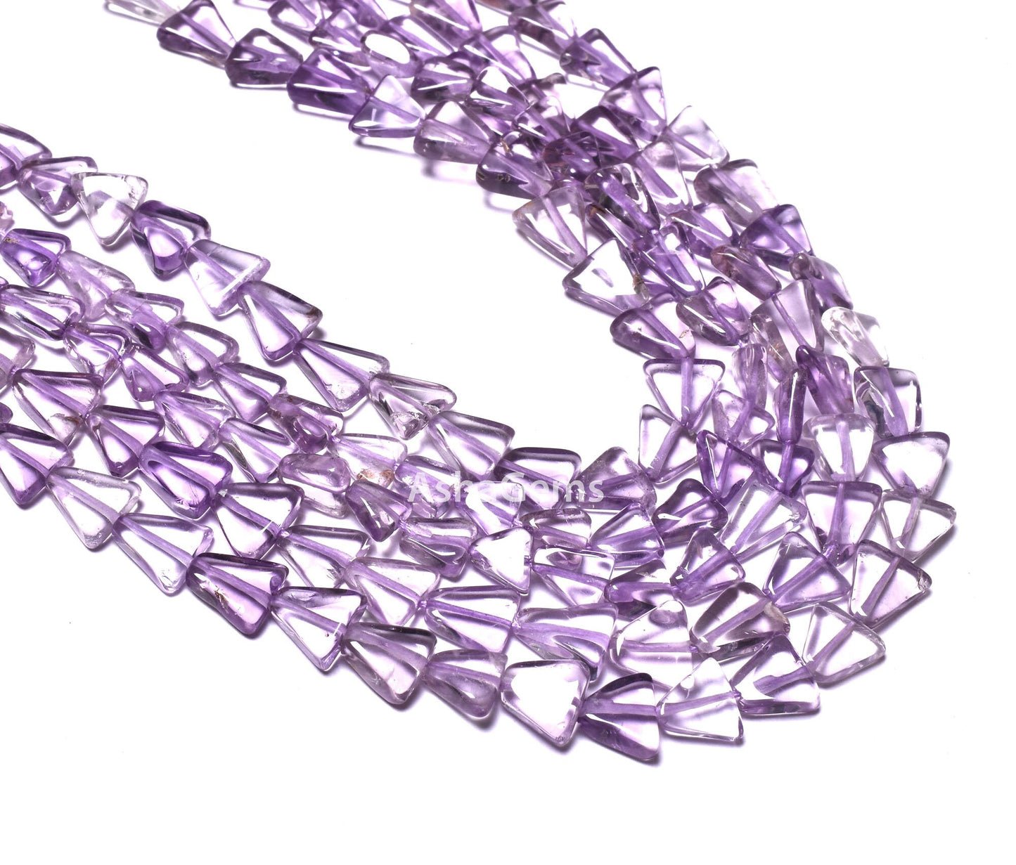 Beautiful Pink amethyst Smooth Triangle Shape Beads,13 Inch Strand Pink amethyst Beads, Amethyst Plain Handmade Fancy Gemstone Beads Jewelry