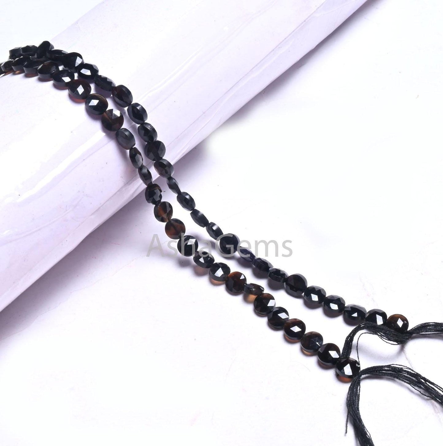 AAA Black Spinel Faceted Coin Shape Beads,6 mm,13" Strand Black Spinel Machine Cut Briolette Spinel Gemstone Bead Jewelry Making Craft SALE