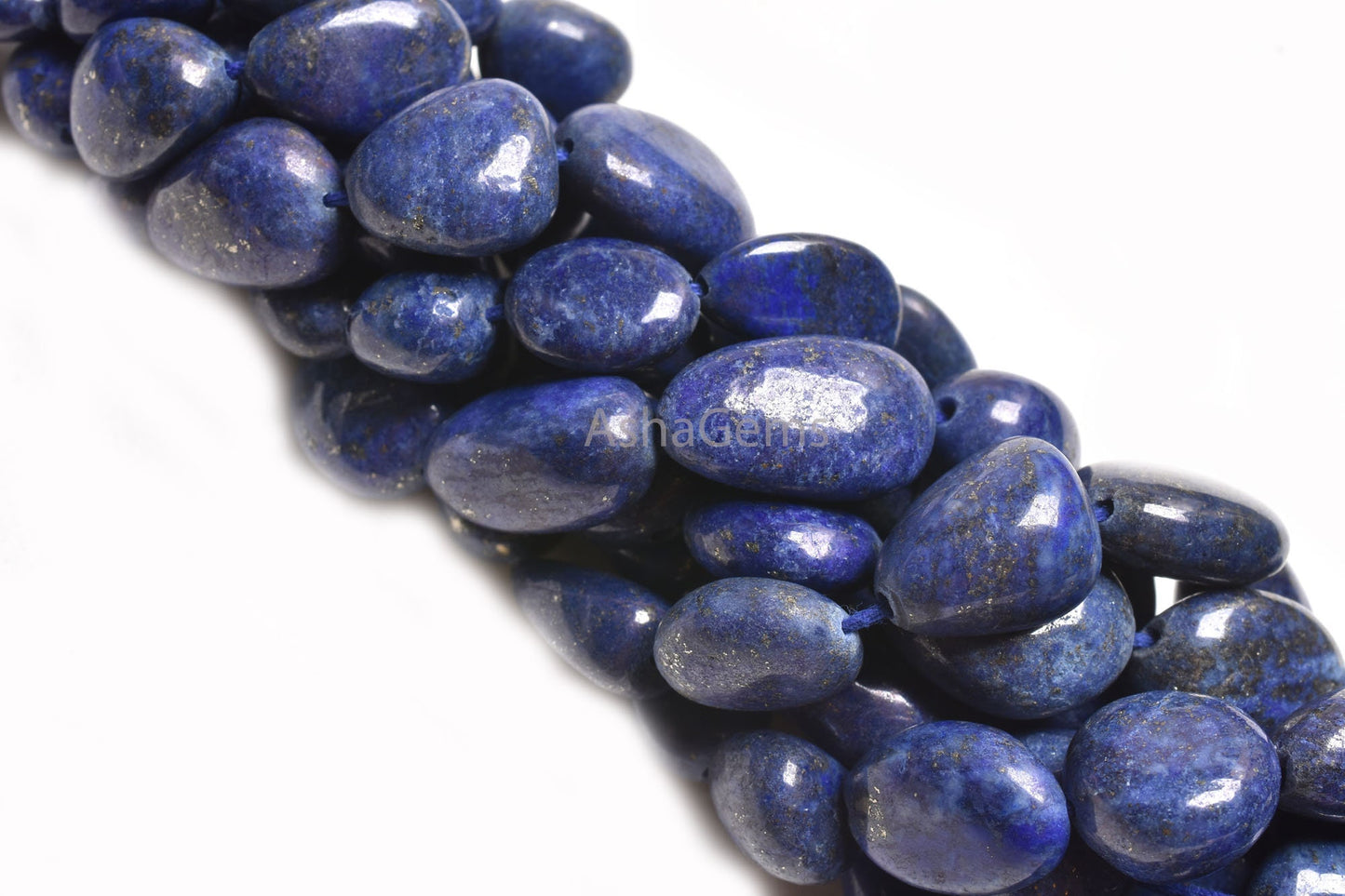 Natural Lapis Lazuli Smooth Nugget Shape Beads,9/18" Blue Lapis Tumble Beads handmade, Lapis Loose Gemstone Bead Jewelry Making Craft SALE