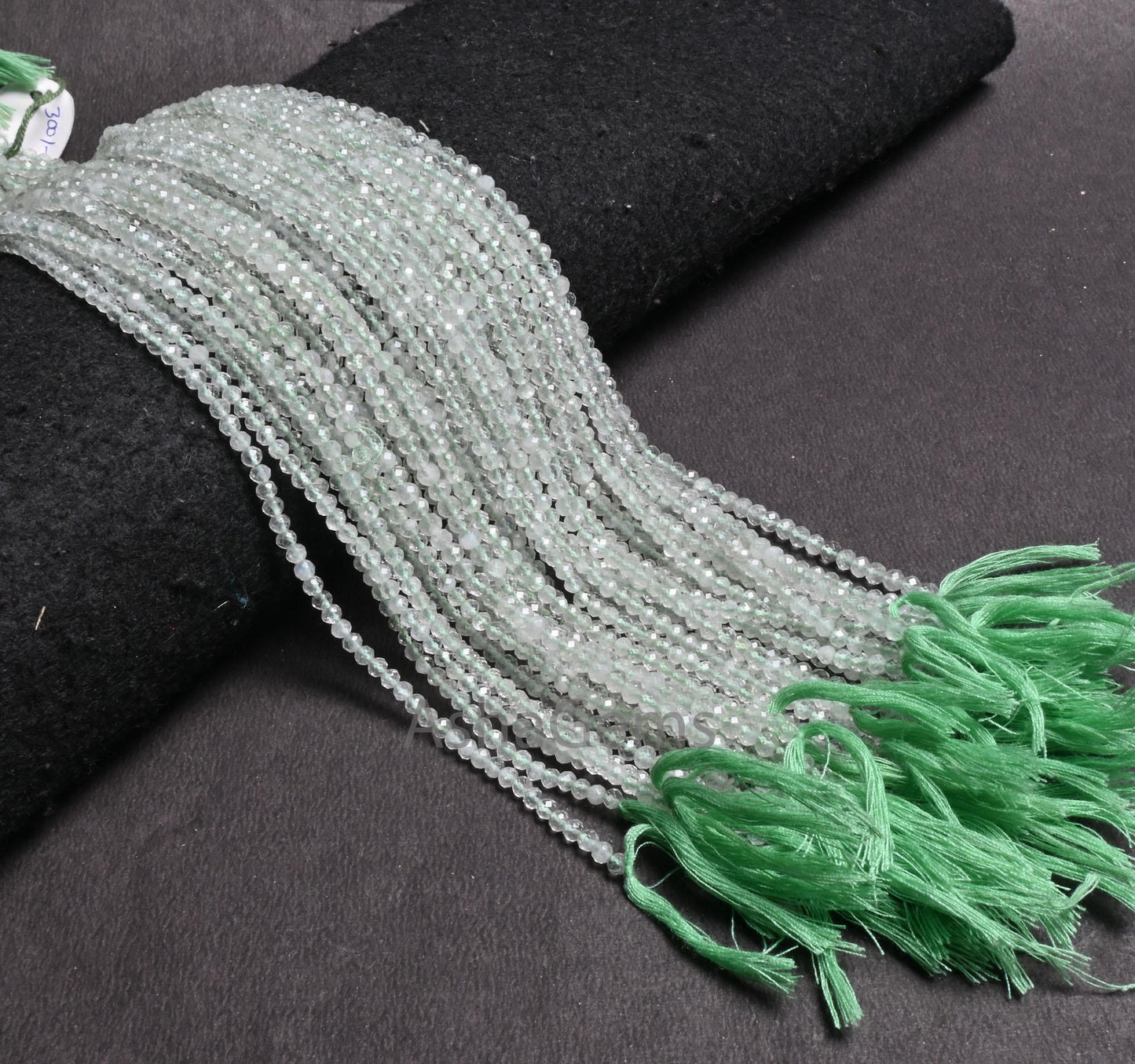 Beautiful Green Amethyst faceted machine cut Rondelle Gemstone Loose Beads,12.5" Fine Natural Green Amethyst Micro Cut Beads Jewelry Crafts