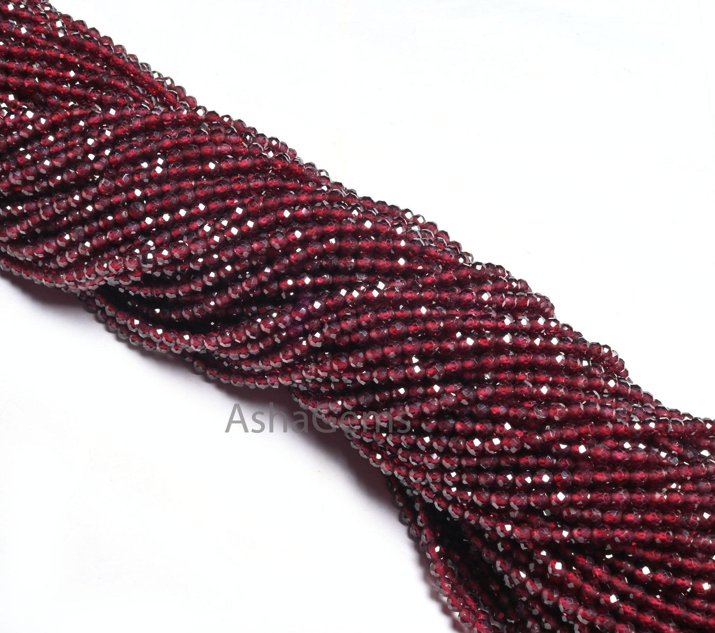 3 mm Genuine Garnet Micro Cut Faceted Rondelle Gemstone Beads,13" AAA Natural Pink Red Garnet Machine Cut Beads Necklace Jewelry Making SALE