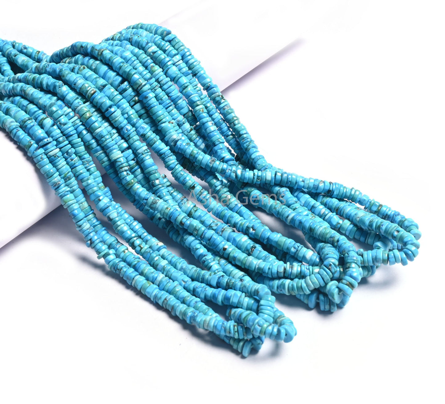 Beautiful Blue Turquoise Howlite Smooth Heishi Tyre Beads,Turquoise Plain Handmade Uneven Tyre Shape Gemstone Bead Jewelry Making Craft SALE