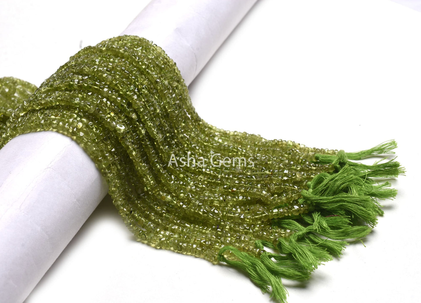 4.5 mm Peridot Smooth Tyre Gemstone Beads,13" Strand Natural Green Peridot Uneven Shape Wheel Handmade Bead, Peridot Bead Jewelry Handicraft