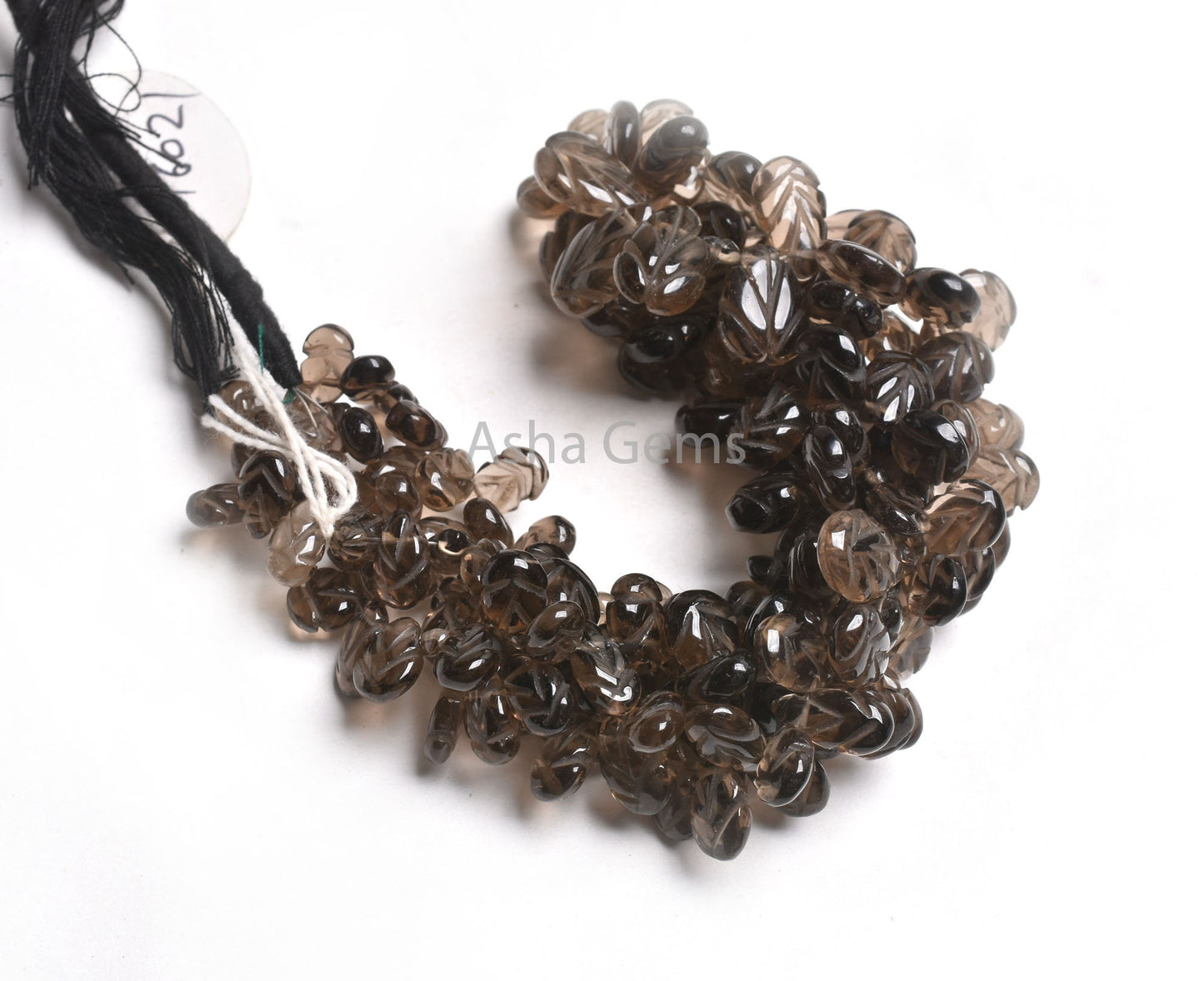 Fine Quality Smoky Quartz Carving Pear Shape Beads,6x9-10x15 mm Natural Smoky Carved Teardrop Fancy Gemstone Beads Smoky Carve Handmade Bead