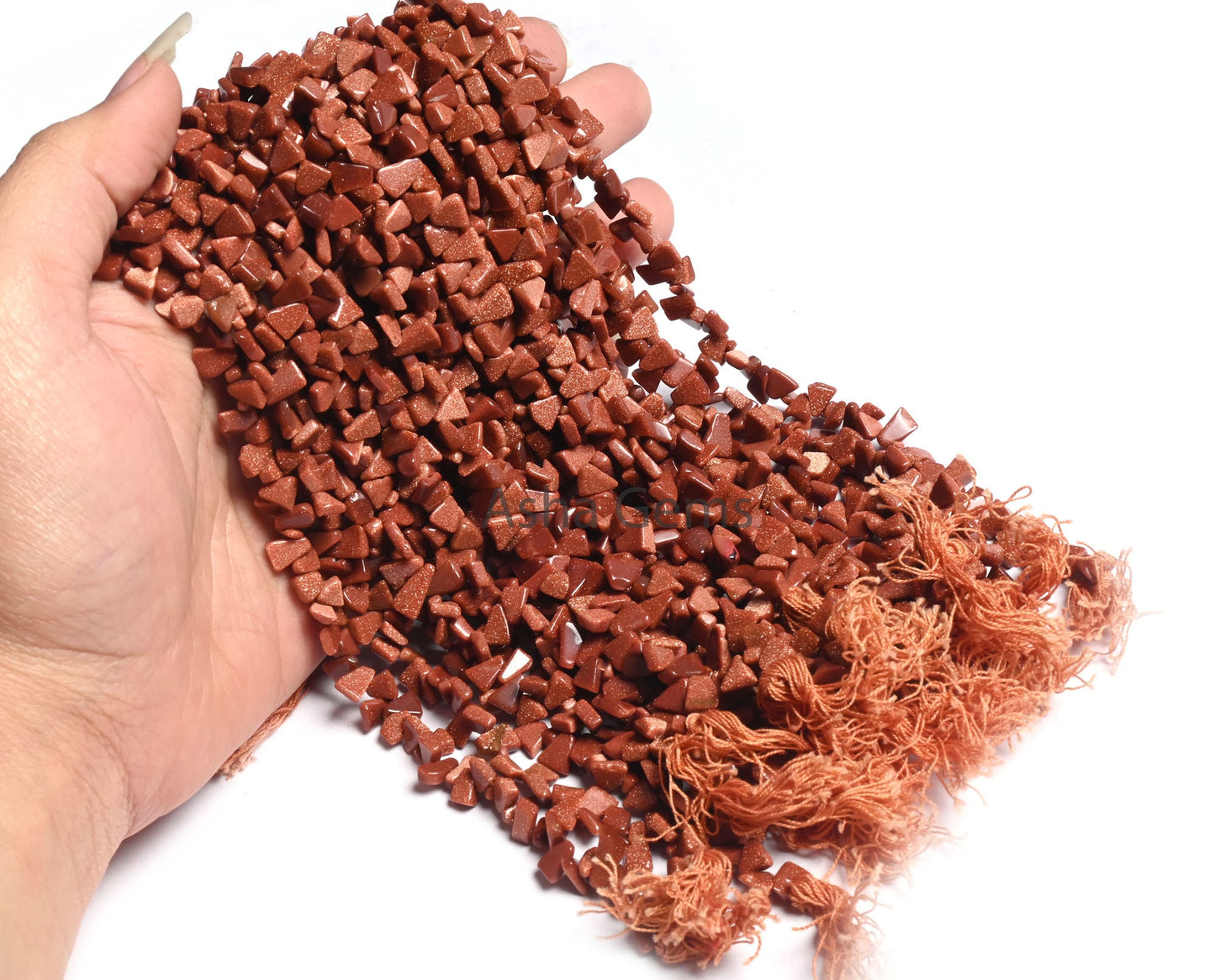 14 Inch Strand Brown Sunstone Smooth Triangle Side Drill Beads, Beautiful Sunstone Fancy Trillion Gemstone Handmade Beads Jewelry Craft SALE