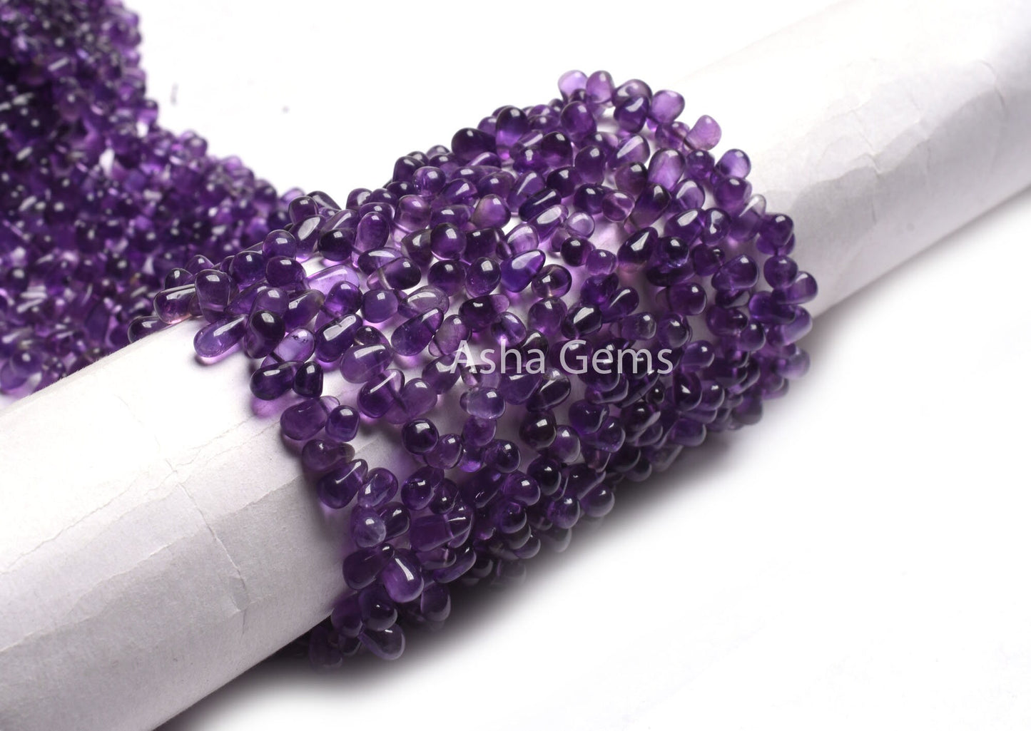 Beautiful Purple Amethyst smooth Drops Shape gemstone Beads,13"Strand Natural African Amethyst Side Drill Plain Teardrop Handmade Beads SALE