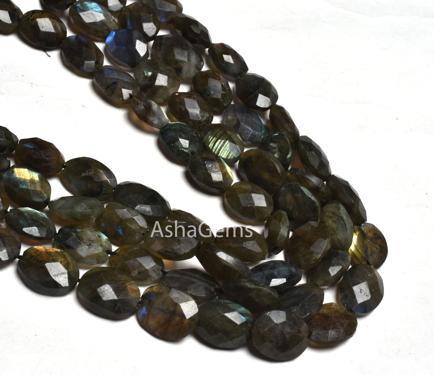 10" Strand labradorite Oval Beads, Multi Flash Labradorite Faceted Oval Briolette bead, Black Rainbow Beads Labradorite For Jewelry Making