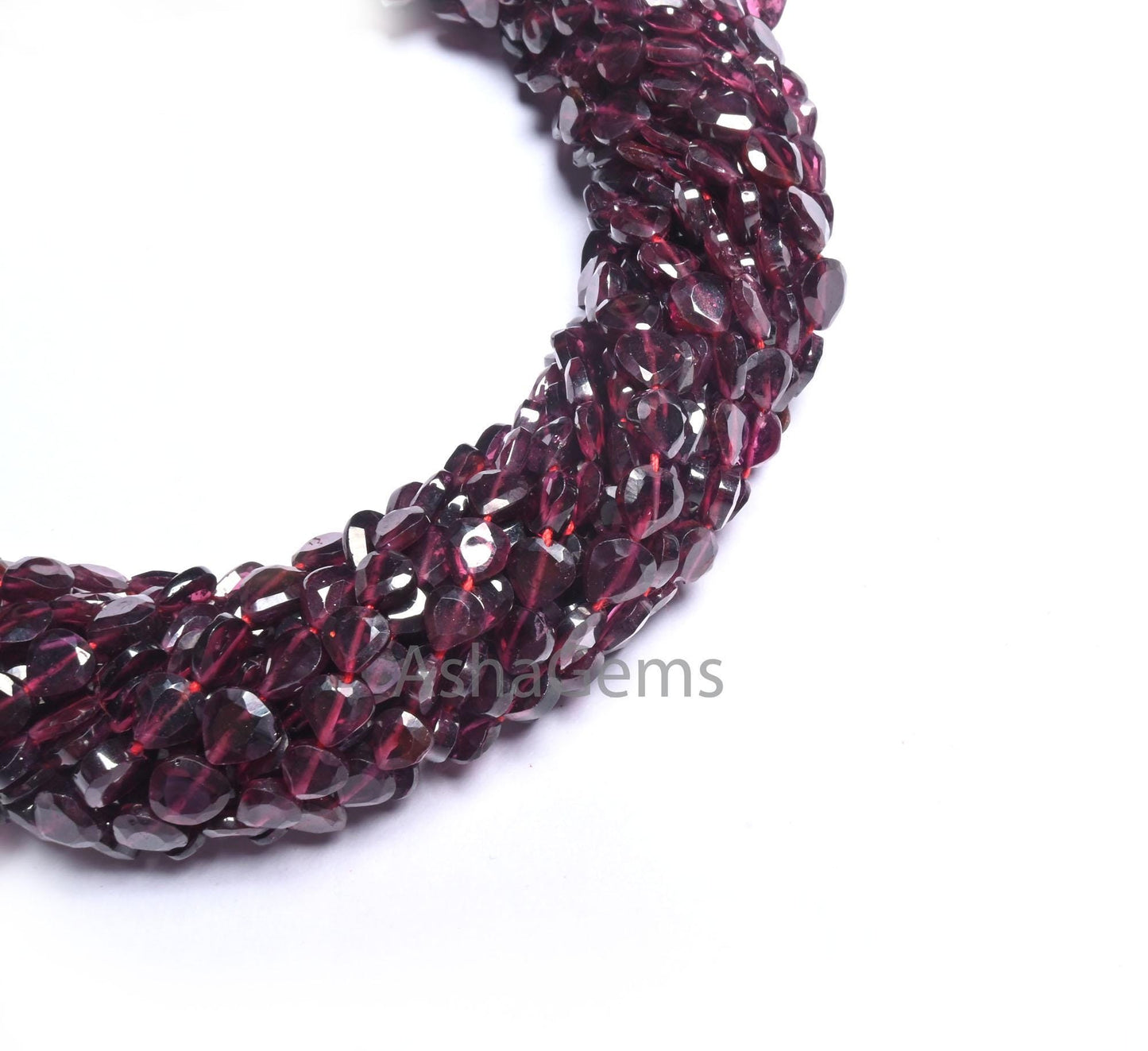 Beautiful Red Garnet Faceted Heart Shape Gemstone Beads,13" Natural Garnet Straight Drill Tiny Heart Flat Briolette Garnet Bead Jewelry SALE (AG 18712 )