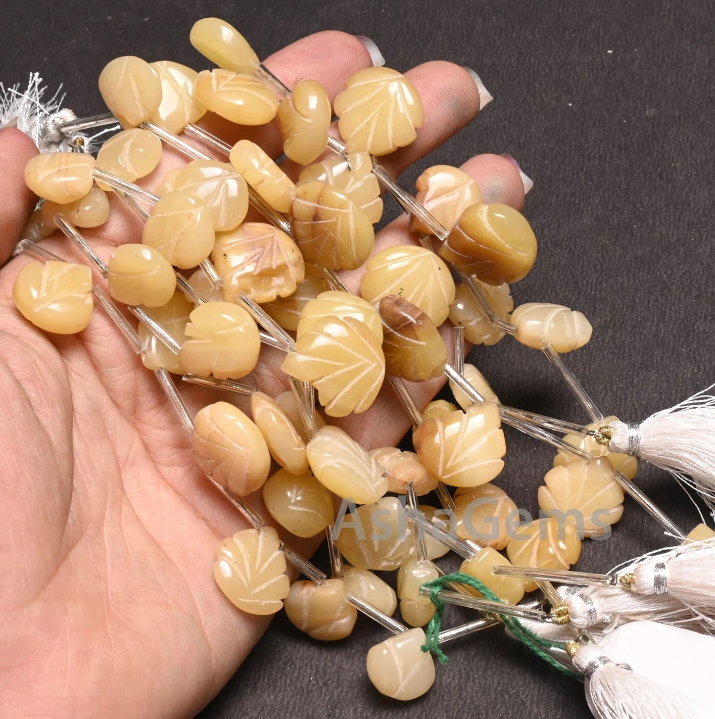 Beautiful Yellow Opal Heart Carved Gemstone Handmade Beads, Natural Shaded Yellow Opal Carving Heart Side Drill Opal Bead Jewelry Craft SALE
